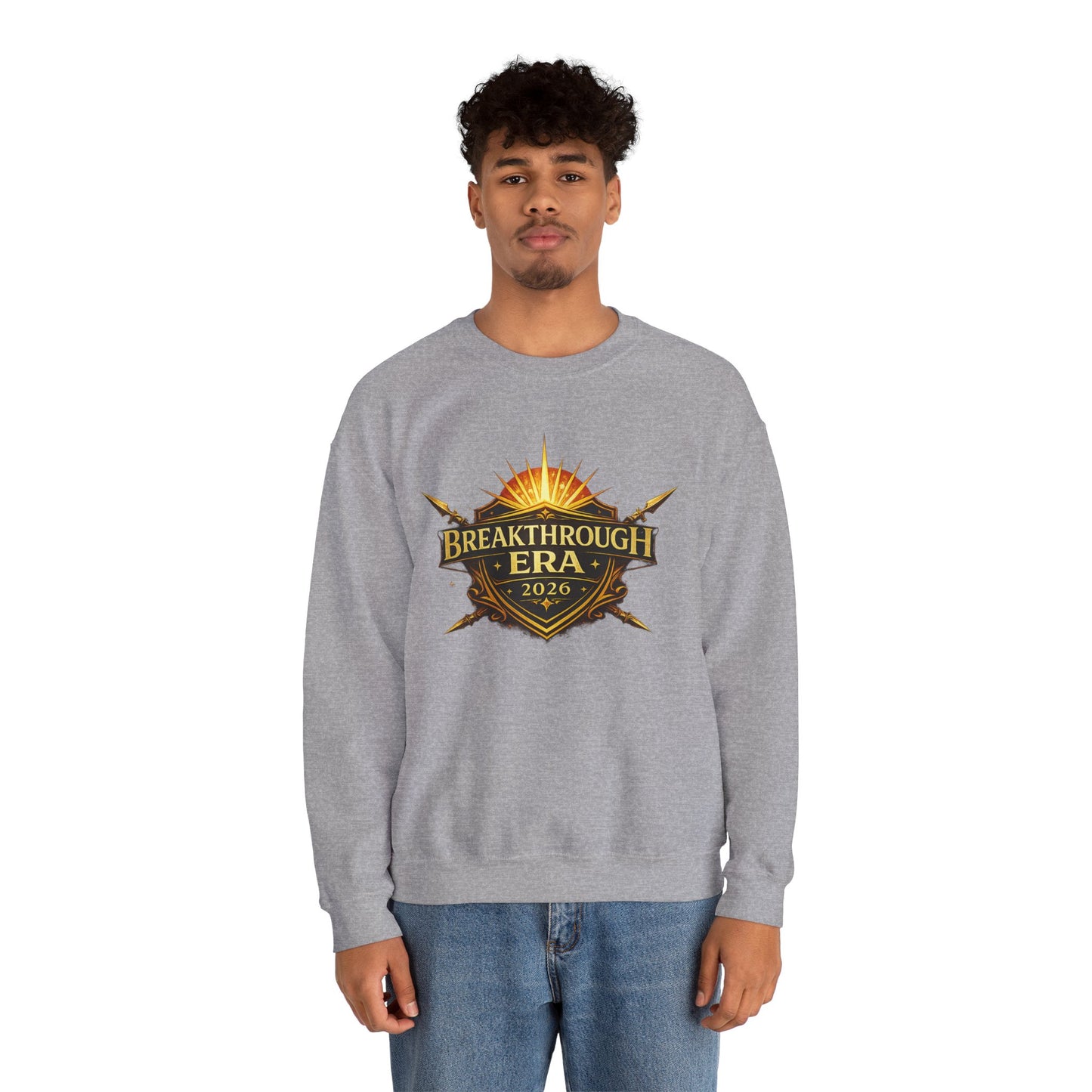 "Breakthrough Era 2026" Crewneck Sweatshirt — Sunrise Emblem