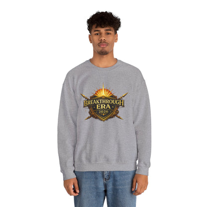 "Breakthrough Era 2026" Crewneck Sweatshirt — Sunrise Emblem