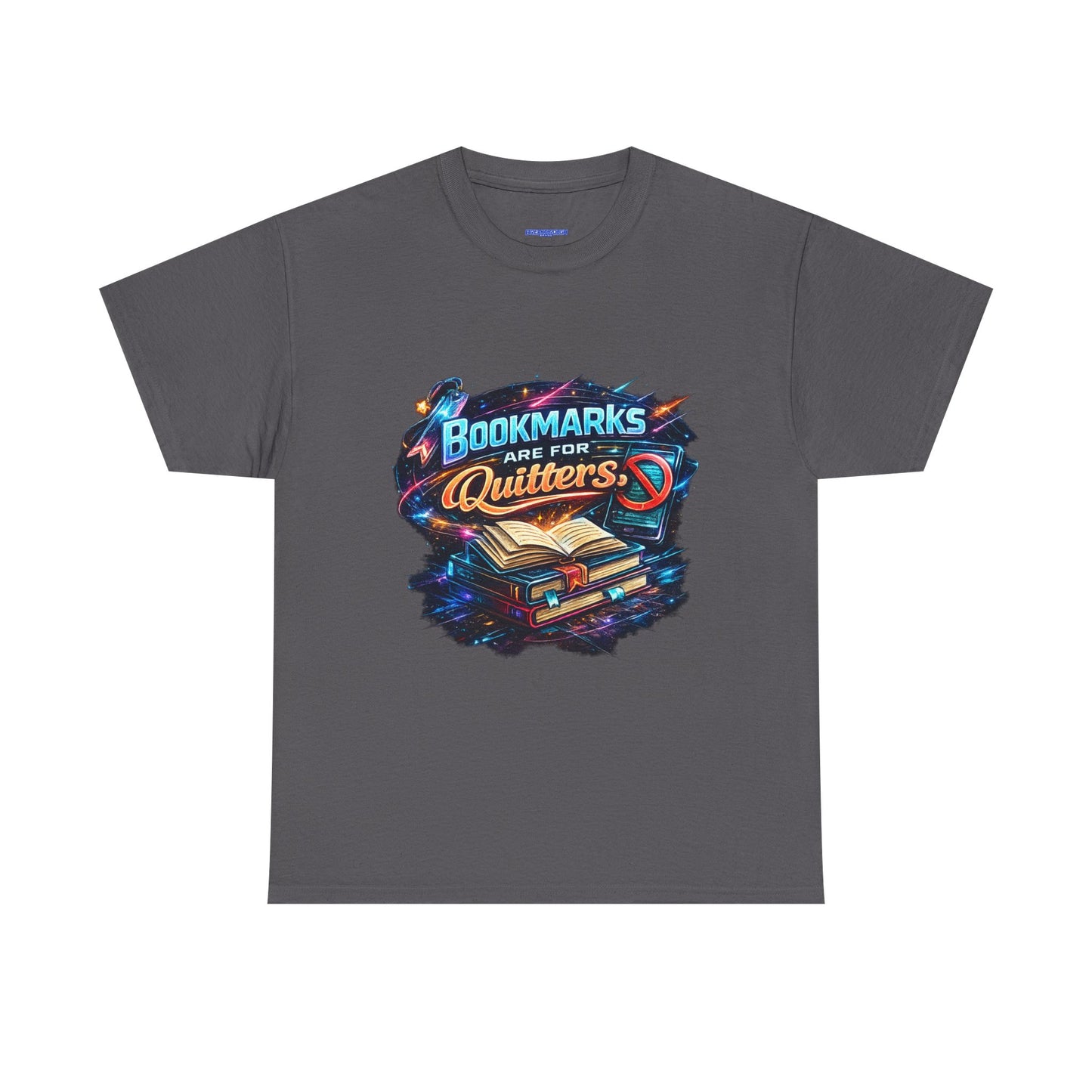 "Bookmarks Are For Quitters" Vintage Book Lover Tee T-Shirt