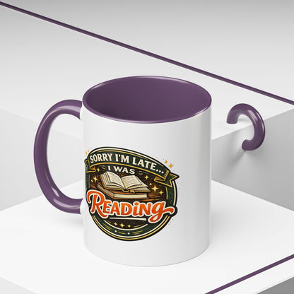 Sorry I'm late I was Reading Vintage Camping Coffee Mug — 'Camp Strong' Accent Ceramic Mug