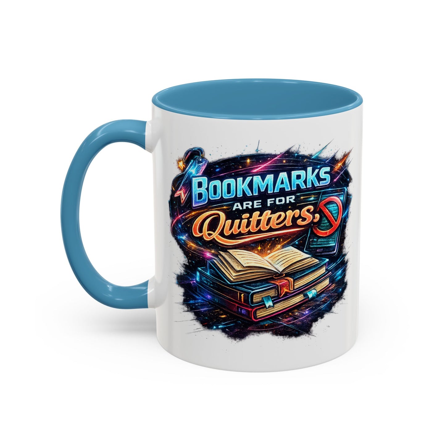 Bookmarks are for Quitters Vintage Coffee Lovers Accent Mug (11/15oz)