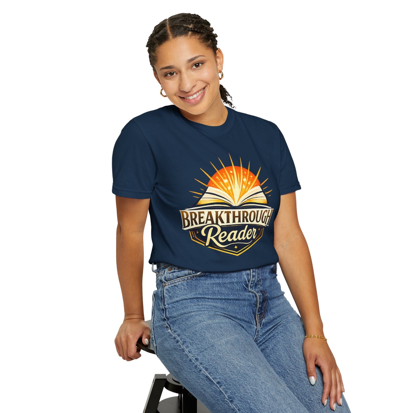 "Breakthrough Reader" T-Shirt — Inspirational Book Lover Tee