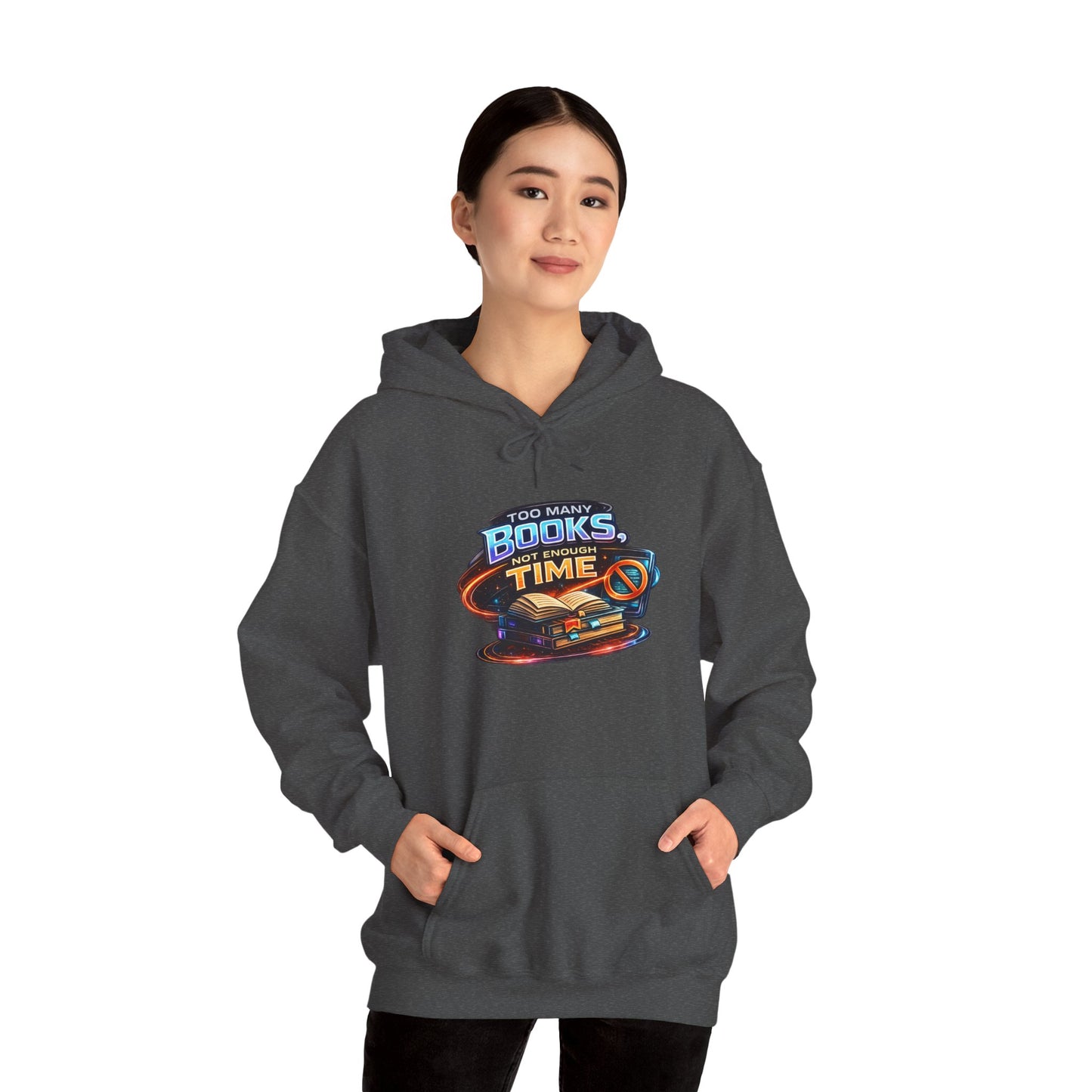 Books Time Hoodie — Retro Spacebook Reading Graphic Sweatshirt