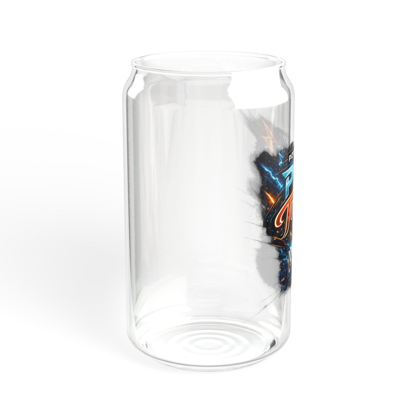 Sipper Glass - "Powered by Plot Twists" Novelty 16oz Mason-Style Drinking Jar