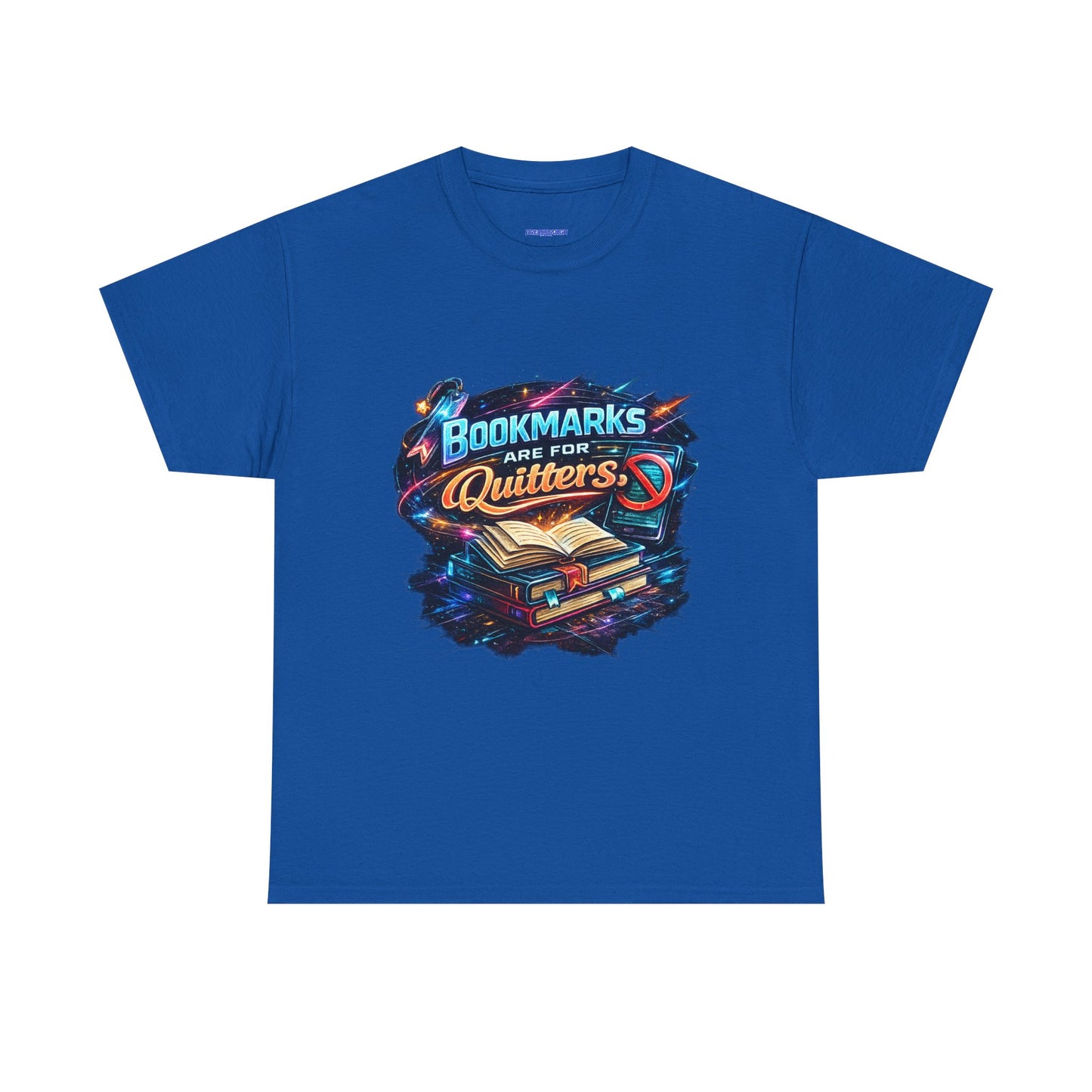 "Bookmarks Are For Quitters" Vintage Book Lover Tee T-Shirt