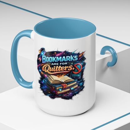 Bookmarks are for Quitters Vintage Coffee Lovers Accent Mug (11/15oz)