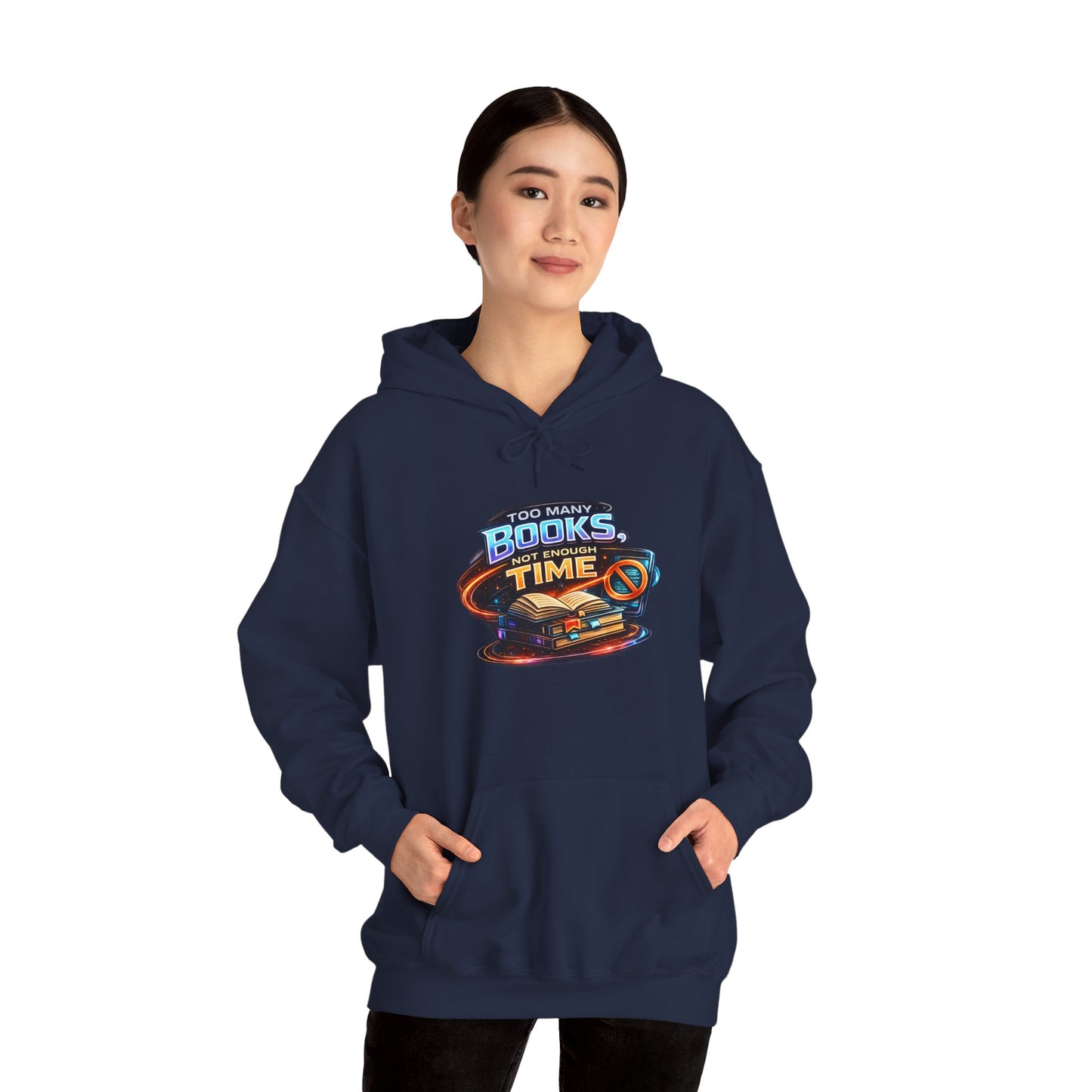 Books Time Hoodie — Retro Spacebook Reading Graphic Sweatshirt