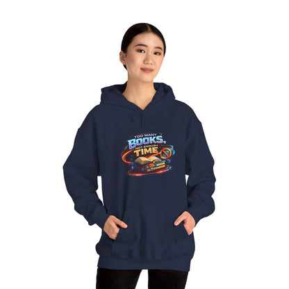 Books Time Hoodie — Retro Spacebook Reading Graphic Sweatshirt