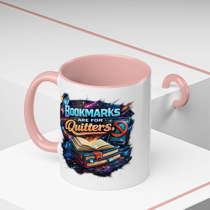 Bookmarks are for Quitters Vintage Coffee Lovers Accent Mug (11/15oz)