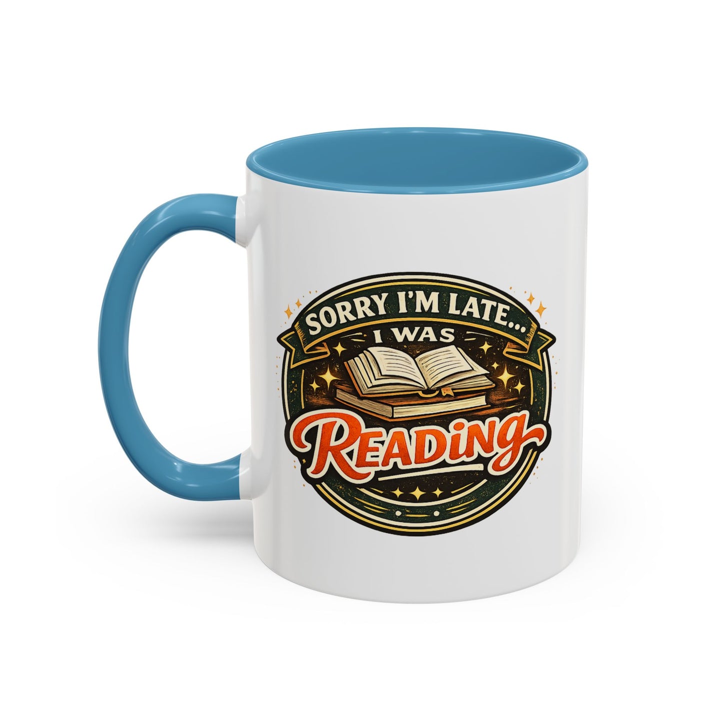 Sorry I'm late I was Reading Vintage Camping Coffee Mug — 'Camp Strong' Accent Ceramic Mug