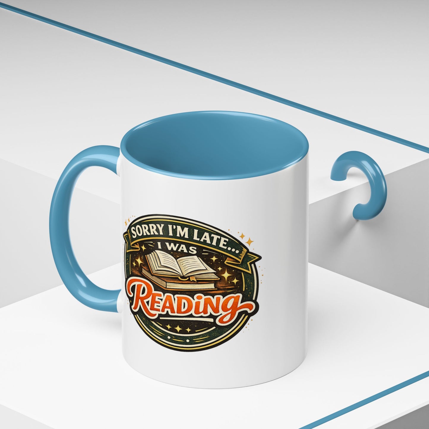 Sorry I'm late I was Reading Vintage Camping Coffee Mug — 'Camp Strong' Accent Ceramic Mug