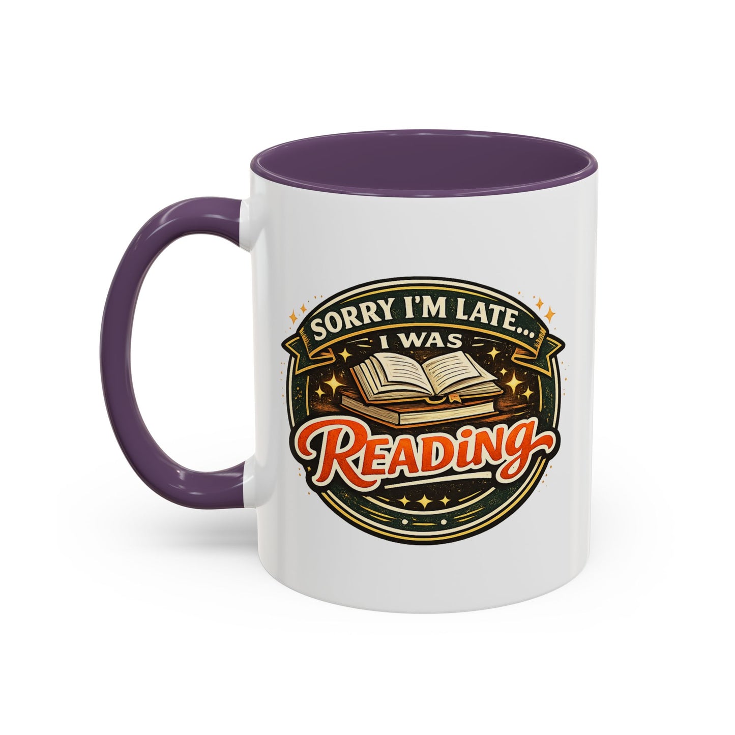 Sorry I'm late I was Reading Vintage Camping Coffee Mug — 'Camp Strong' Accent Ceramic Mug
