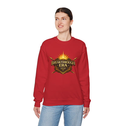 "Breakthrough Era 2026" Crewneck Sweatshirt — Sunrise Emblem