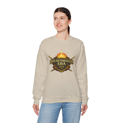 "Breakthrough Era 2026" Crewneck Sweatshirt — Sunrise Emblem