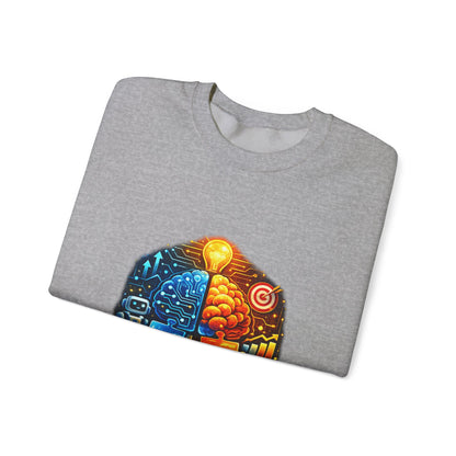 Crewneck Sweatshirt – "Strategy That Fits" Brainstorm Graphic