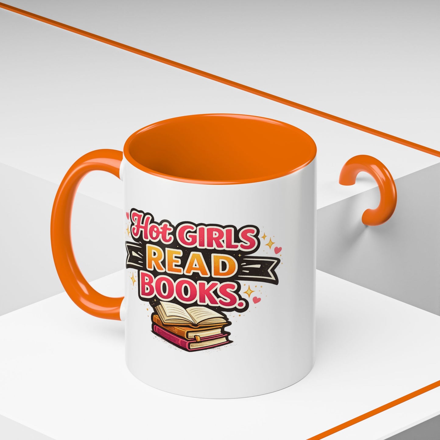 Hot Girls Read Books Coffee Mug — 'Best Mom Ever' Accent Ceramic Mug (11/15 oz)