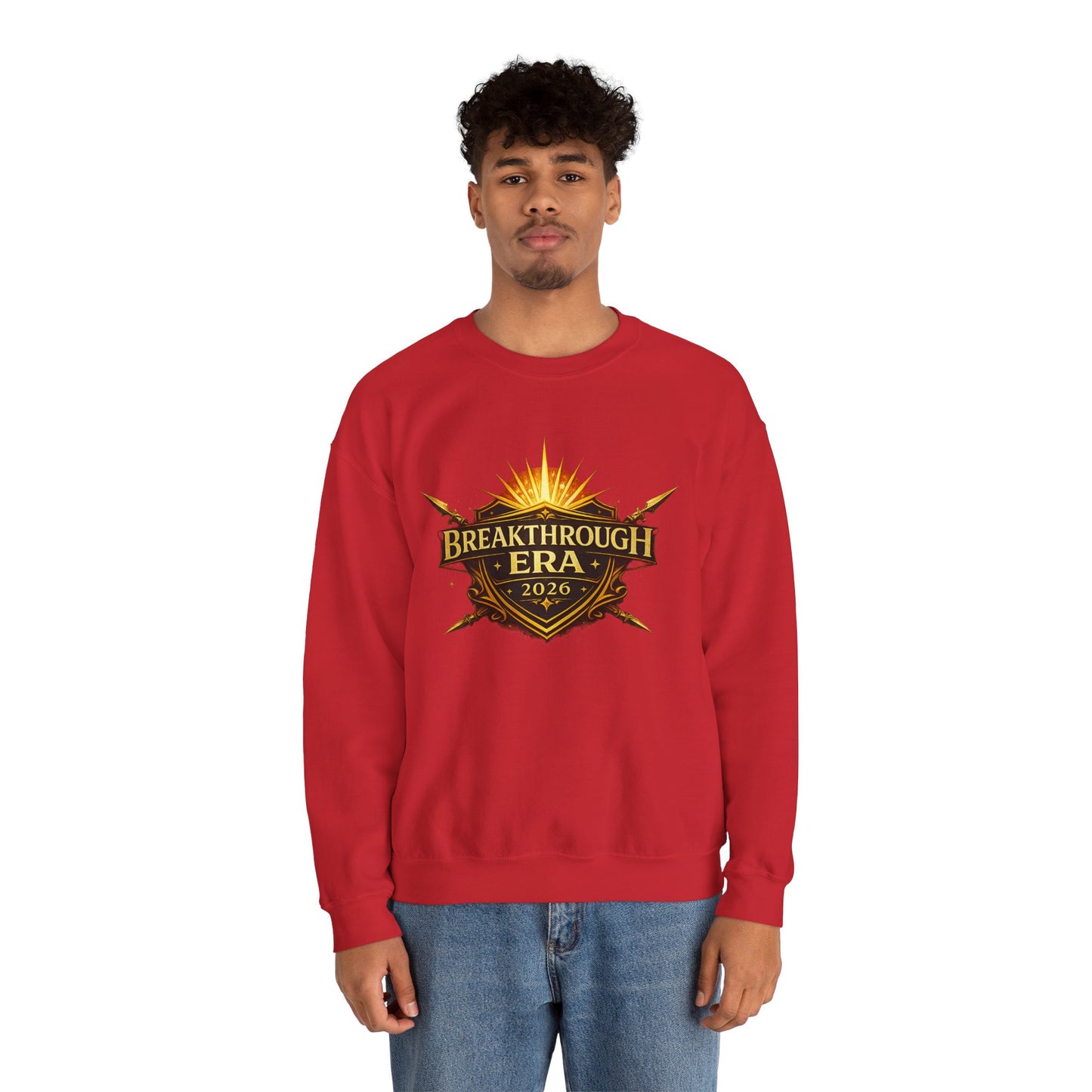 "Breakthrough Era 2026" Crewneck Sweatshirt — Sunrise Emblem