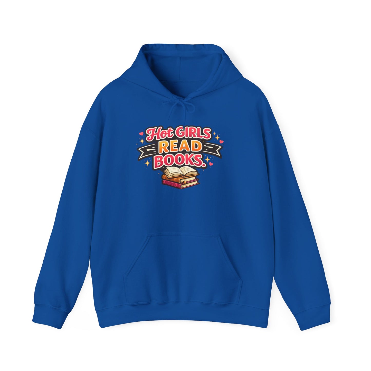 "Hot Girls Read Books" Hoodie - Cozy Literary Graphic Hoodie