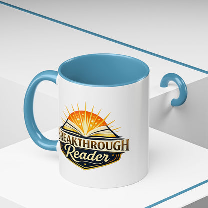 Breakthrough Reader Accent Coffee Mug — Inspirational Book Lover Gift (11/15oz)