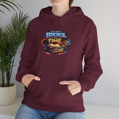 Books Time Hoodie — Retro Spacebook Reading Graphic Sweatshirt