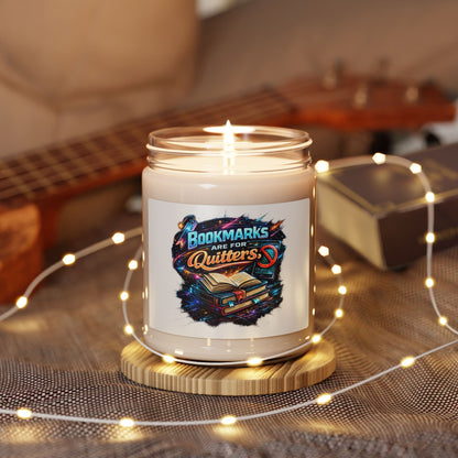 Bookish Soy Candle — "Bookmarks Are For Quitters" 9oz Scented Candle