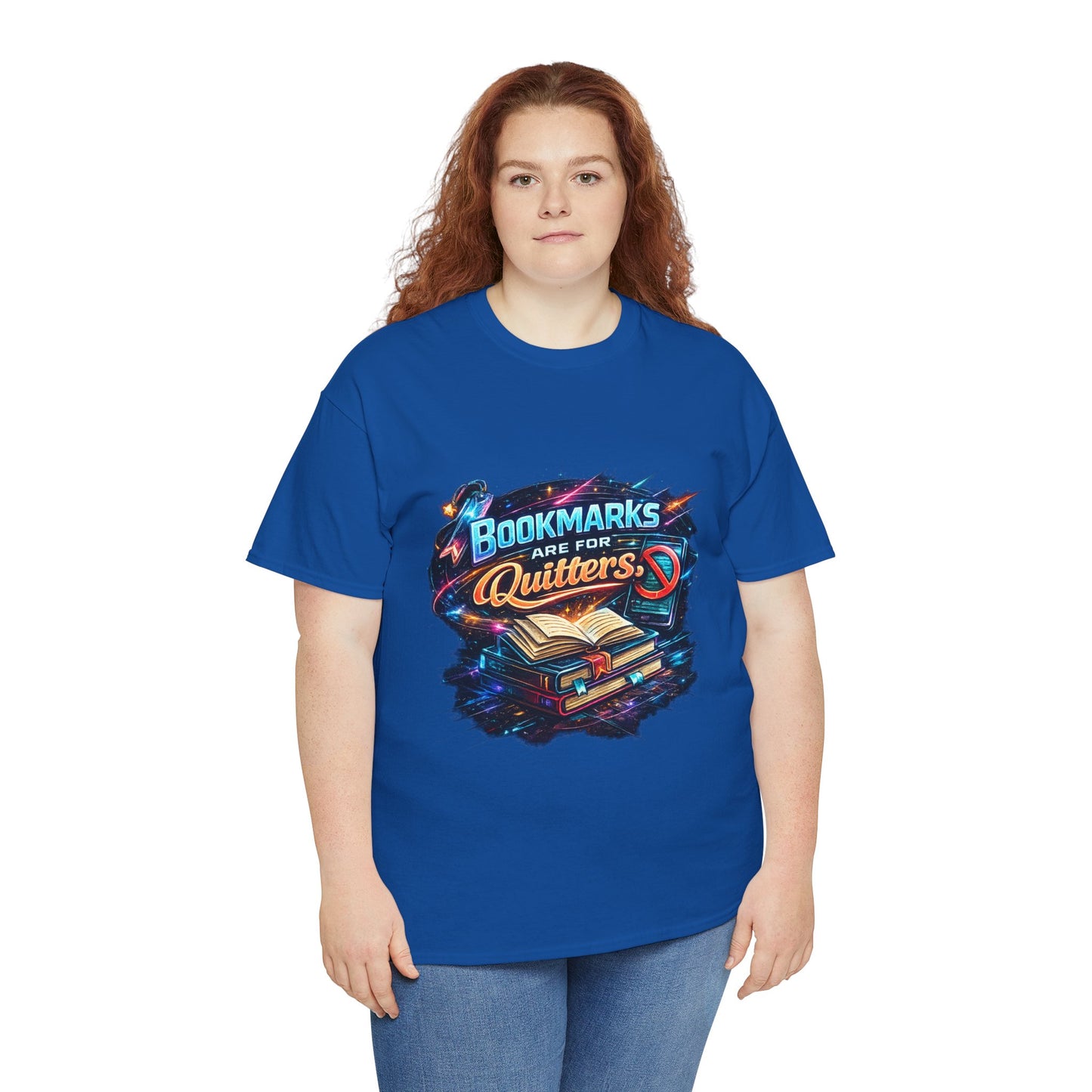 "Bookmarks Are For Quitters" Vintage Book Lover Tee T-Shirt