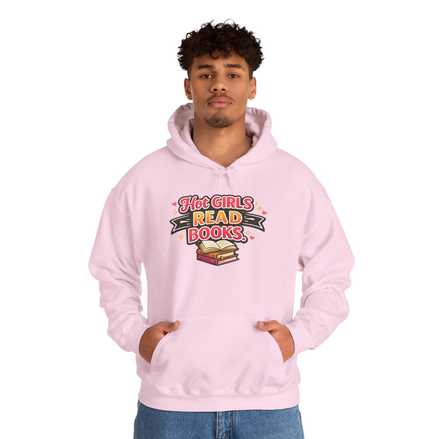 "Hot Girls Read Books" Hoodie - Cozy Literary Graphic Hoodie