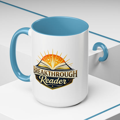 Breakthrough Reader Accent Coffee Mug — Inspirational Book Lover Gift (11/15oz)
